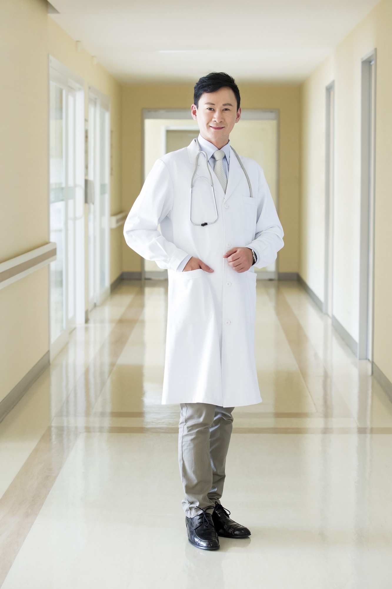 Portrait of Chinese doctor in hospital